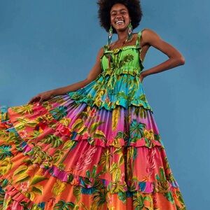 FARM Rio Ombré Forest Maxi M NWT